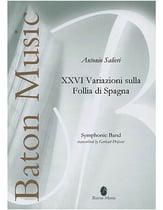 XXVI Variazioni sula Follia di Spagna Concert Band sheet music cover